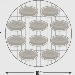 Kích thước vỉ nướng Lò nướng than xông khói Oklahoma Joe Bronco Drum Smoker